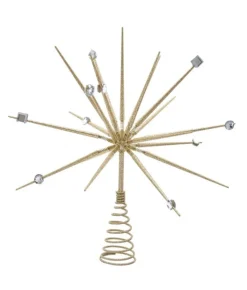 Boutique de Noël Christmas Classics*15" Gold Starburst Treetop