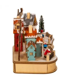 Boutique de Noël Usb & Led*3 Houses Musical Village