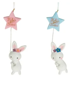 Boutique de Noël Family & Friends*Baby'S First Bunny With Blue Star Ornament