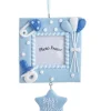 Boutique de Noël Family & Friends*Baby'S 1St Christmas'' Blue Photo Frame Ornament