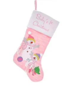 Boutique de Noël Stockings*Baby'S 1St Christmas Pink Stocking