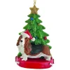 Boutique de Noël Family & Friends*Basset Hound With Xmas Tree, Made Of Resin