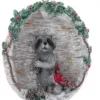 Boutique de Noël Birds & Owls*Birch Berry Raccoon With Cardinal Ornament