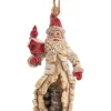 Boutique de Noël Enchanted Forest*Birch Santa With Raccoon Ornament
