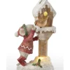 Boutique de Noël Usb & Led*Bird House, With Friendly Mouse, Led Lit, 6.5" Tall