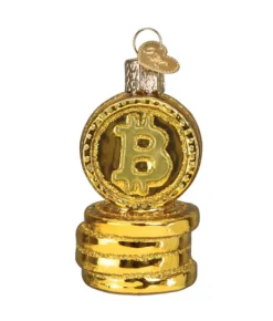 Boutique de Noël Varied Shapes*Bitcoin Glass Ornament