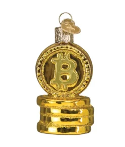 Boutique de Noël Varied Shapes*Bitcoin Glass Ornament