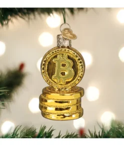 Boutique de Noël Varied Shapes*Bitcoin Glass Ornament
