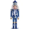 Boutique de Noël Winter Wonderland*Blue/Wht Nutcrackr Crown Ornament