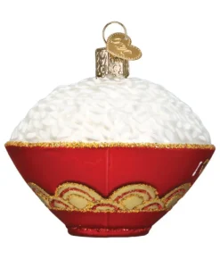 Boutique de Noël Mom'S Kitchen & Bakery*Bowl Of Rice Glass Ornamente