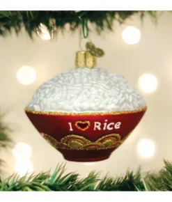 Boutique de Noël Mom'S Kitchen & Bakery*Bowl Of Rice Glass Ornamente