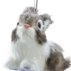 Boutique de Noël Enchanted Forest*Brown And White Furry Bunny Ornament