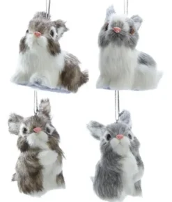 Boutique de Noël Enchanted Forest*Brown Furry Bunny Ornament