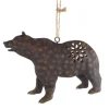 Boutique de Noël Enchanted Forest*Brown Metal Bear Ornament