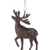 Boutique de Noël Enchanted Forest*Brown Metal Deer Ornament