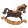 Boutique de Noël Rustic*Brown Wood Rocking Horse Ornament