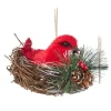 Boutique de Noël Enchanted Forest*Cardinal In Nest Ornament