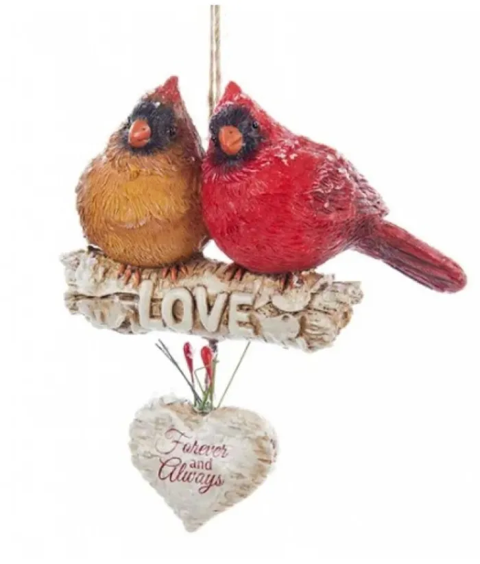 Boutique de Noël Wedding*Cardinal ''Love, Forever And Always'' Ornament