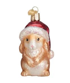 Boutique de Noël Varied Shapes*Christmas Bunny Glass Ornament