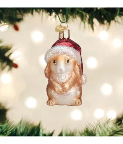 Boutique de Noël Varied Shapes*Christmas Bunny Glass Ornament