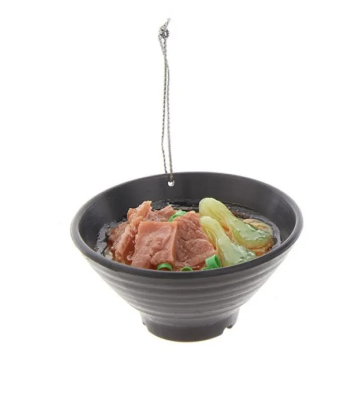 Boutique de Noël Mom'S Kitchen & Bakery*Christmas Ornament, Bowl Of Asian Style Noodles And Beef