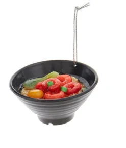 Boutique de Noël Mom'S Kitchen & Bakery*Christmas Ornament, Bowl Of Asian Style Noodles And Shrimp