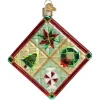 Boutique de Noël Christmas Classics*Christmas Quilt Glass Ornament