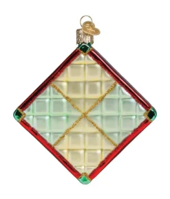 Boutique de Noël Christmas Classics*Christmas Quilt Glass Ornament