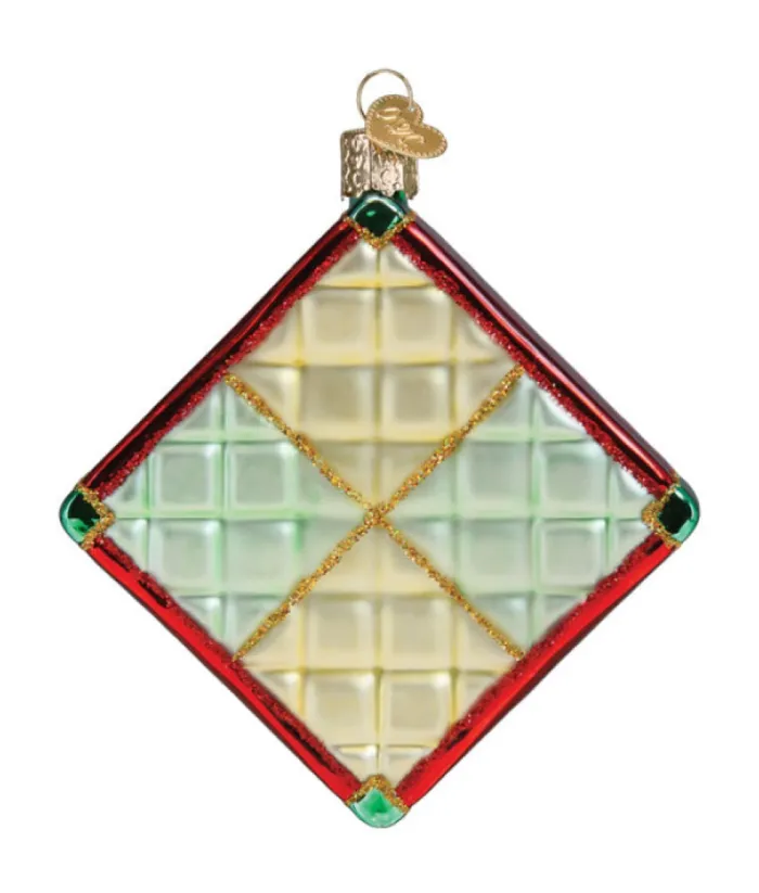 Boutique de Noël Christmas Classics*Christmas Quilt Glass Ornament