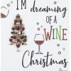 Boutique de Noël Wine Lovers*Christmas Wine Lovers Brooch, "I'M Dreaming Of A Wine Christmas"