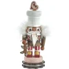 Boutique de Noël Ginger Bread & Candy Shoppe*Chubby Gingerbread Nutcracker With Cookie Base 7.8" Tall