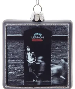 Boutique de Noël Miscellaneous*Collectible Ornament In Glass, 1975 Vinyl Record "Rock And Roll" By John Lennon