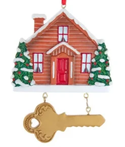 Boutique de Noël Rustic*Cottage House With Key Ornament