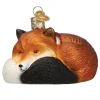 Boutique de Noël Varied Shapes*Cozy Fox Glass Ornament