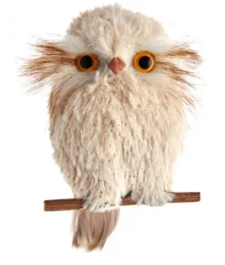 Boutique de Noël Birds & Owls*Cream Coloured Owl Ornament
