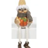 Boutique de Noël Miscellaneous*Dangling Legs, Cosy Bird, With Pumpkin, Shelf Ornament