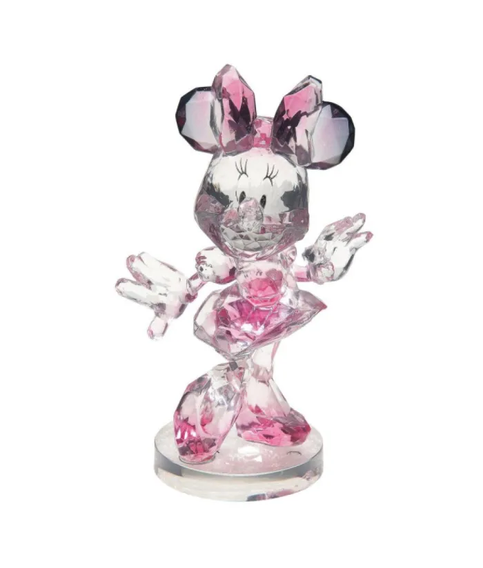 Boutique de Noël Disney*Disney'S Minnie Mouse Clear Acrylic Faceted Figurine, Measures 3.8"