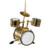 Boutique de Noël Music*Drum Kit In Metal, 4"Ornament In Black Jewel Box