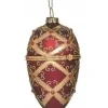 Boutique de Noël Christmas Classics*Faberge Red/Gold Glass Ornament