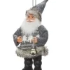 Boutique de Noël Christmas Classics*Fabric Santa Claus Ornament, With Grey Sweater