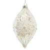 Boutique de Noël Varied Shapes*Finial Glass Ornament, Snowflake Design, 80Mm