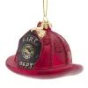 Boutique de Noël Varied Shapes*Fireman Helmet Glass Ornament
