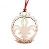 Boutique de Noël Enchanted Forest*Flat Wood Ornament Fleur De Lys Quebec