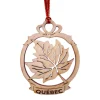 Boutique de Noël Enchanted Forest*Flat Wood Ornament, Maple Leaf, Souvenir Of Quebec