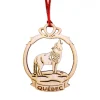 Boutique de Noël Enchanted Forest*Flat Wood Ornament, Wolf Quebec