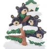 Boutique de Noël Enchanted Forest*Four Bears Family On Tree