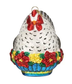 Boutique de Noël Varied Shapes*French Hen Glass Ornament