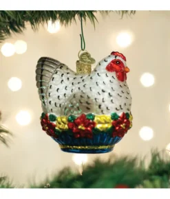 Boutique de Noël Varied Shapes*French Hen Glass Ornament