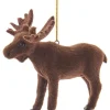 Boutique de Noël Enchanted Forest*Furry Brown Moose Ornament