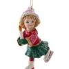 Boutique de Noël Santa'S Workshop*German Ice Skating Girl With Blond Hair, Ornament